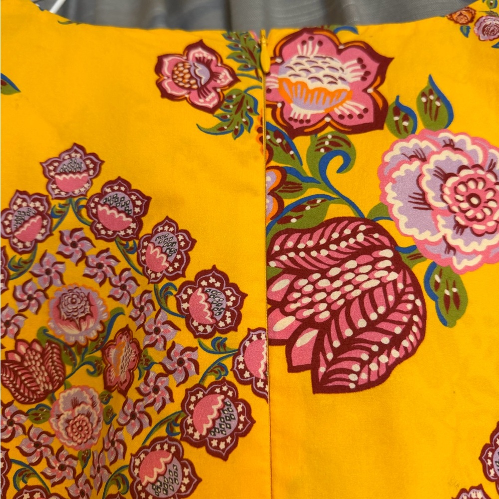 LA DoubleJ Yellow Floral Mini Dress with Pink & Green Accents - Picture 7 of 8